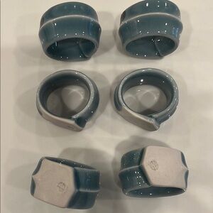 6 Simon Pearce napkin rings